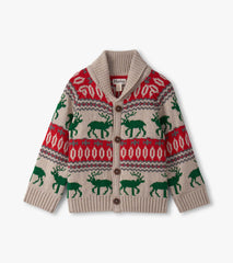 Baby & Toddler Boys Winter Elk Shawl Collar Cardigan | Hatley