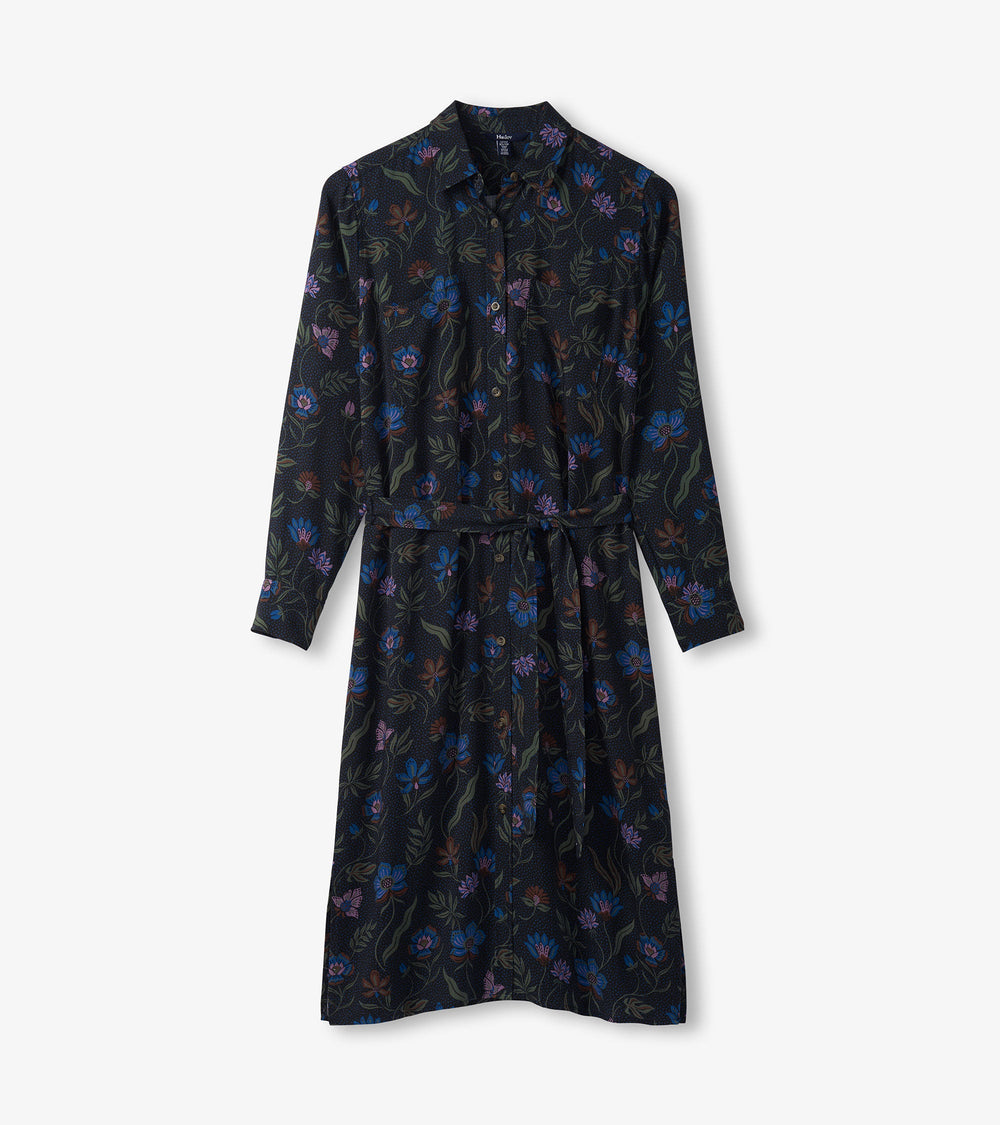 Emma Midi Shirt Dress - Dark Floral | Hatley Sale Women