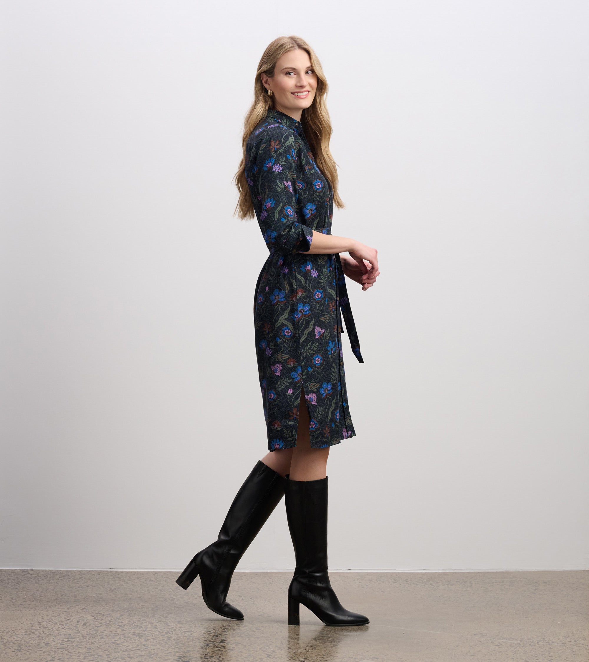 Emma Midi Shirt Dress - Dark Floral | Hatley Sale Women