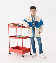 Boys White Smoke Faux Sherpa Zip-Up Jacket | Hatley Discount Boys