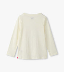 Girls Feathers Long Sleeve Graphic Tee | Hatley For Girls