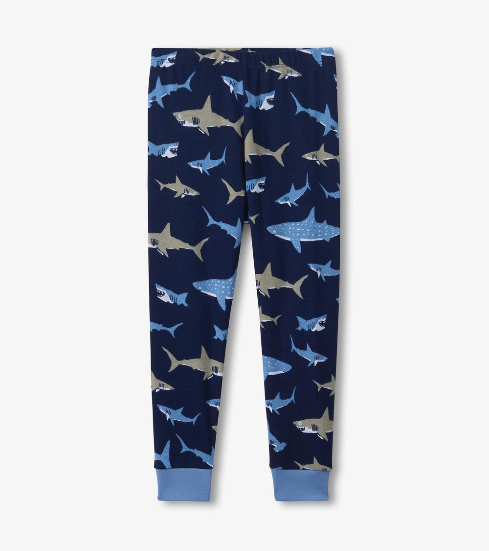 Boys Shark Frenzy Long Sleeve Pajama Set | Hatley Outlet Boys