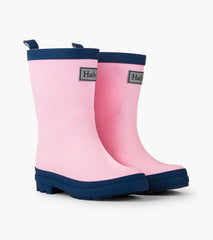 Kids Pink & Navy Matte Rain Boots | Hatley Outlet Girls