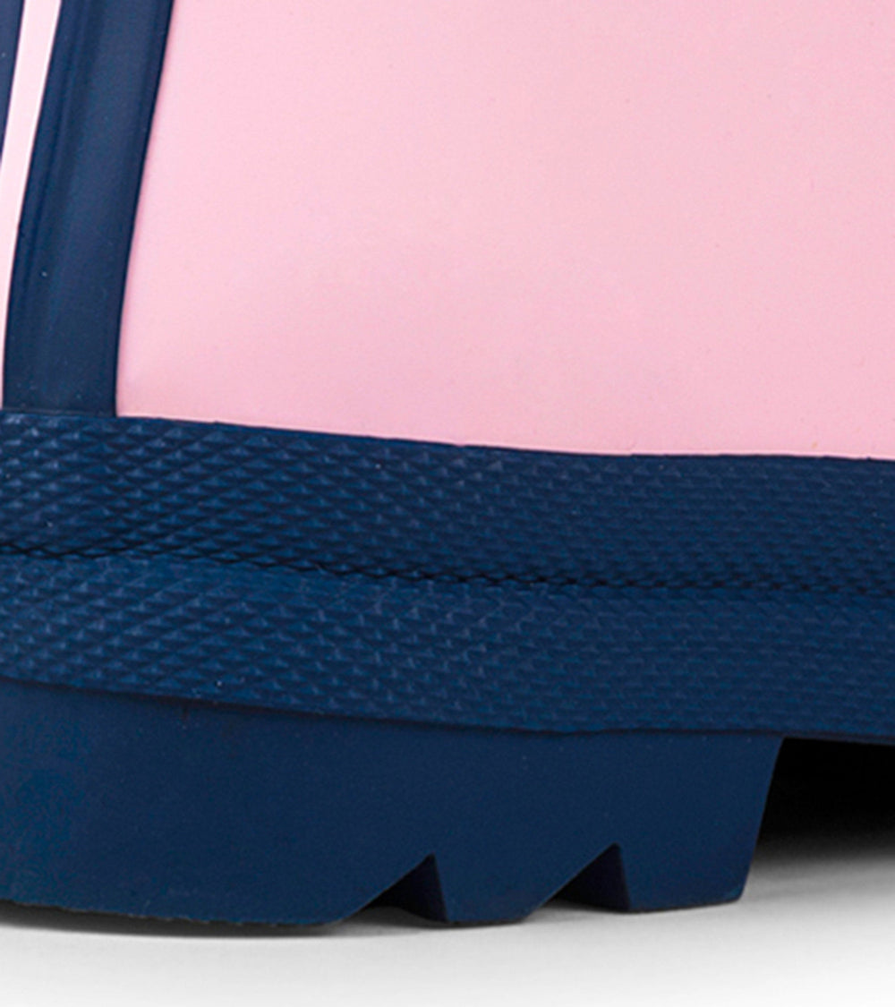 Kids Pink & Navy Matte Rain Boots | Hatley Outlet Girls