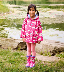 Rainbow Unicorns Raincoat | Hatley For Girls