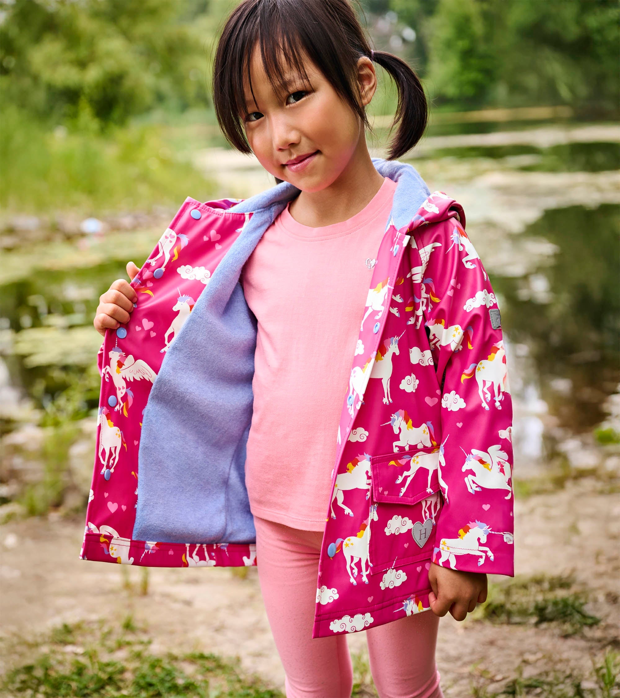 Rainbow Unicorns Raincoat | Hatley For Girls