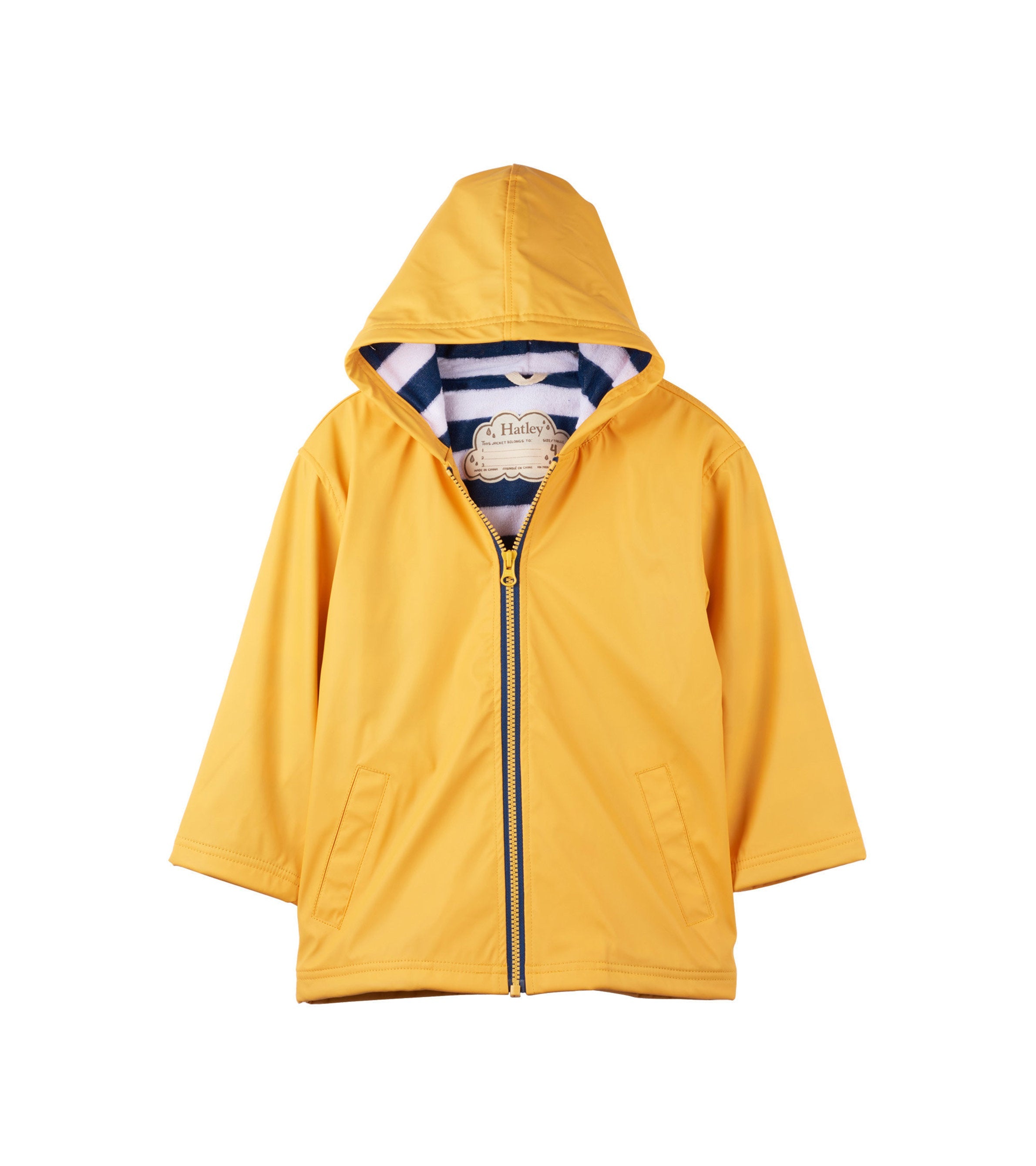 Kids Yellow Zip-Up Rain Jacket | Hatley Sale Girls|Boys