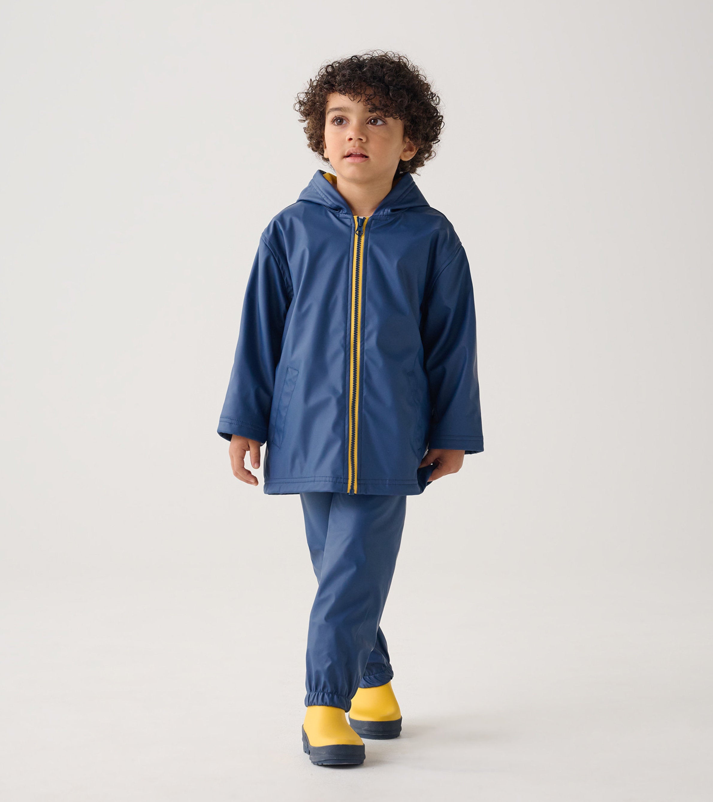 Kids Navy Zip-Up Rain Jacket | Hatley Discount Girls|Boys