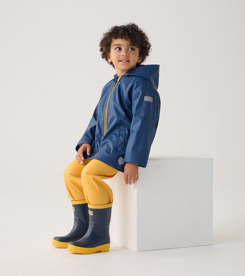 Kids Navy Zip-Up Rain Jacket | Hatley Discount Girls|Boys