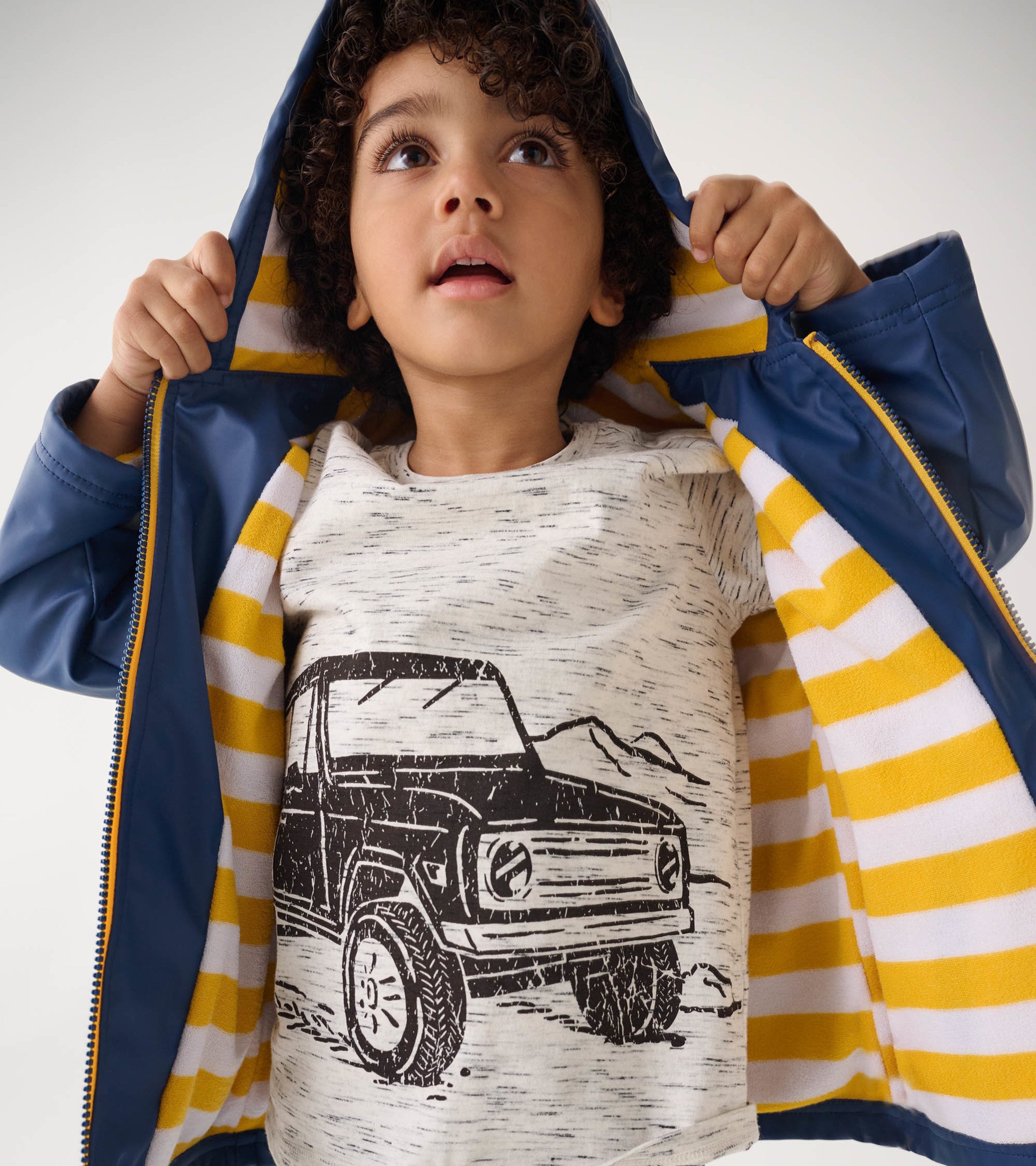 Kids Navy Zip-Up Rain Jacket | Hatley Discount Girls|Boys