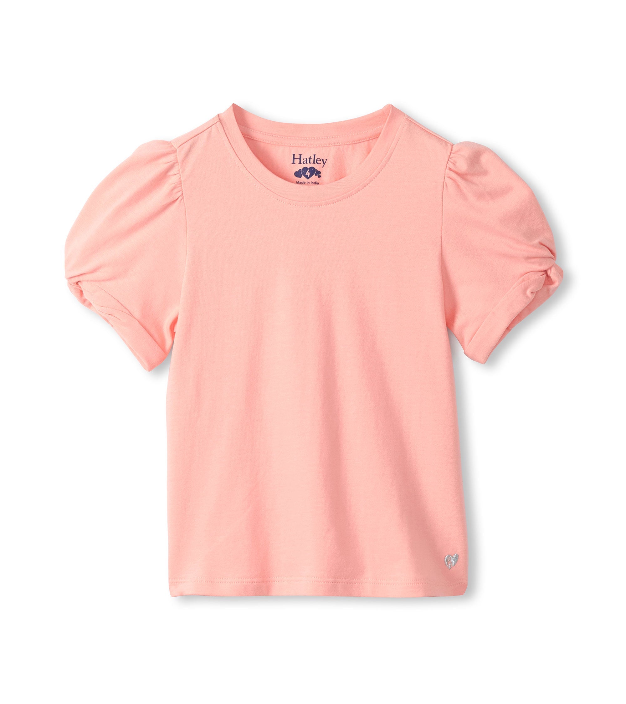 Girls Apricot Blush Twisted Sleeve T-Shirt | Hatley US Girls