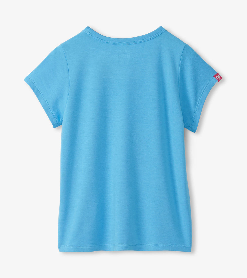 Girls Baby Blue Pocket T-Shirt | Hatley Discount Girls