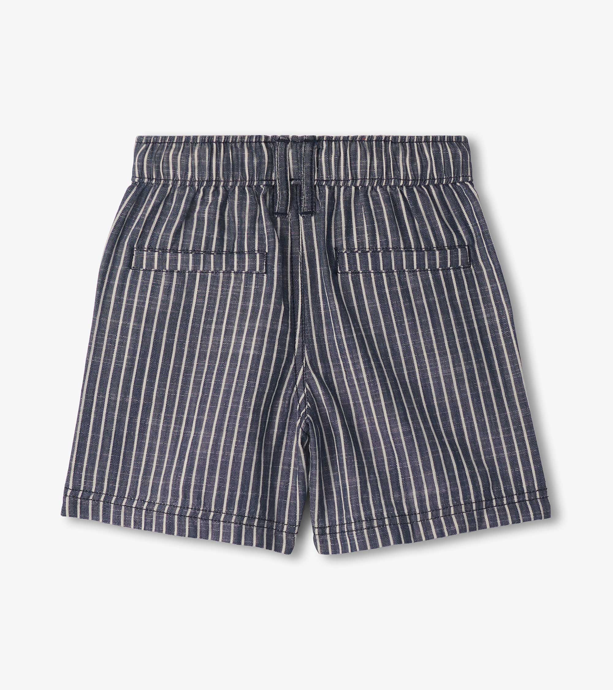 Boys Striped Blue Woven Shorts | Hatley For Boys
