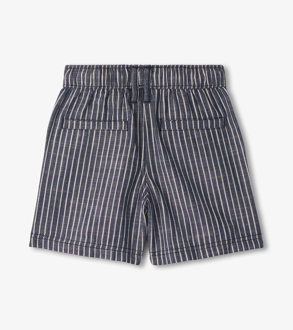 Boys Striped Blue Woven Shorts | Hatley For Boys