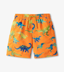Boys Colorblock Dino Swim Shorts | Hatley Boys