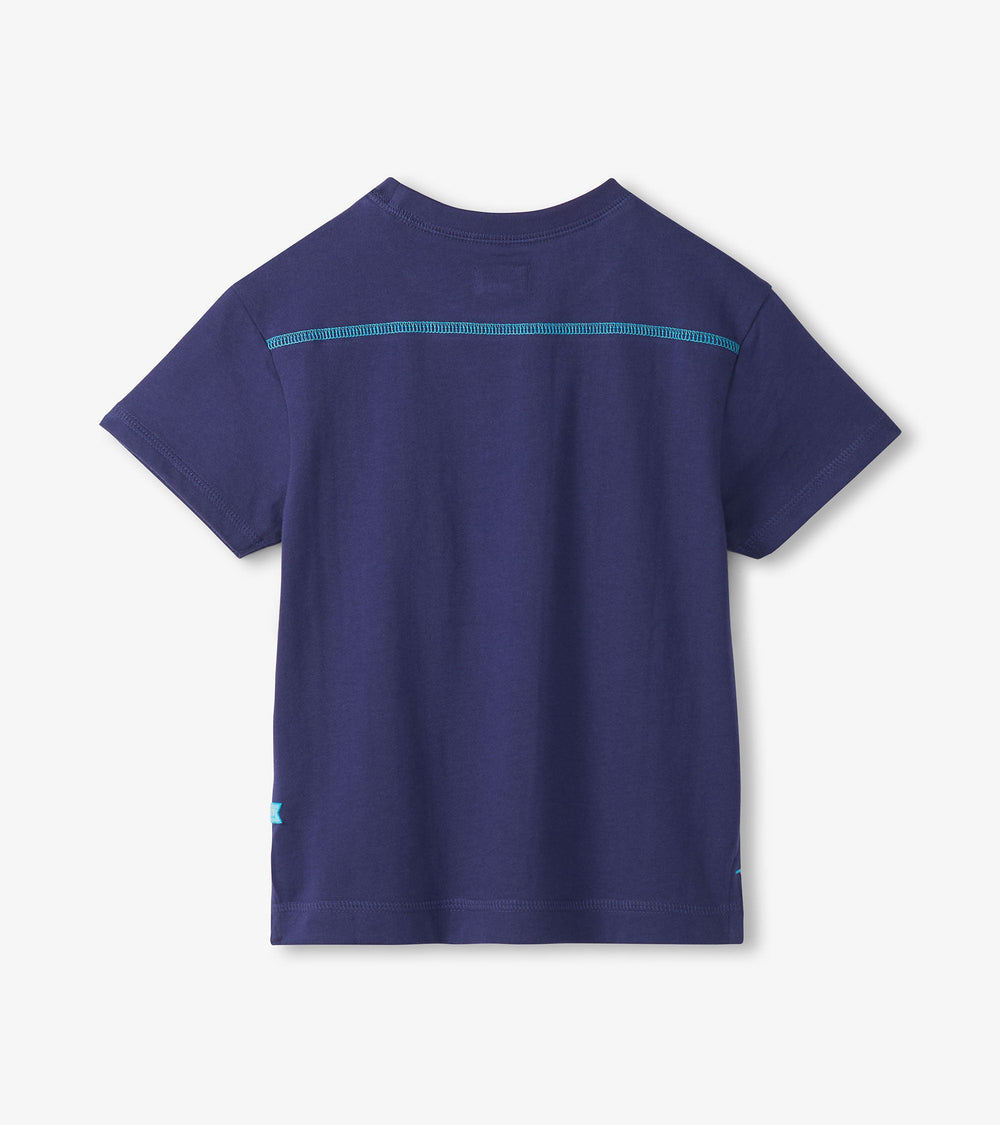 Boys Patriot Blue Drop Shoulder T-Shirt | Hatley US Boys