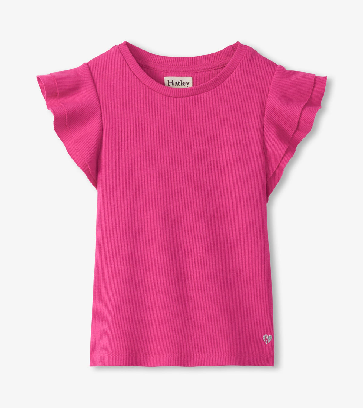 Girls Raspberry Rose Ruffle Sleeve Tank | Hatley Discount Girls
