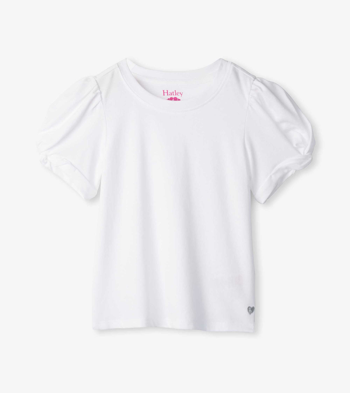 Girls White Twisted Sleeve Tee | Hatley