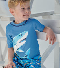Deep Sea Shark Short Sleeve Rashguard | Hatley Boys