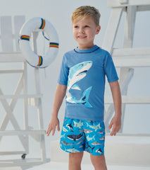 Deep Sea Shark Short Sleeve Rashguard | Hatley Boys