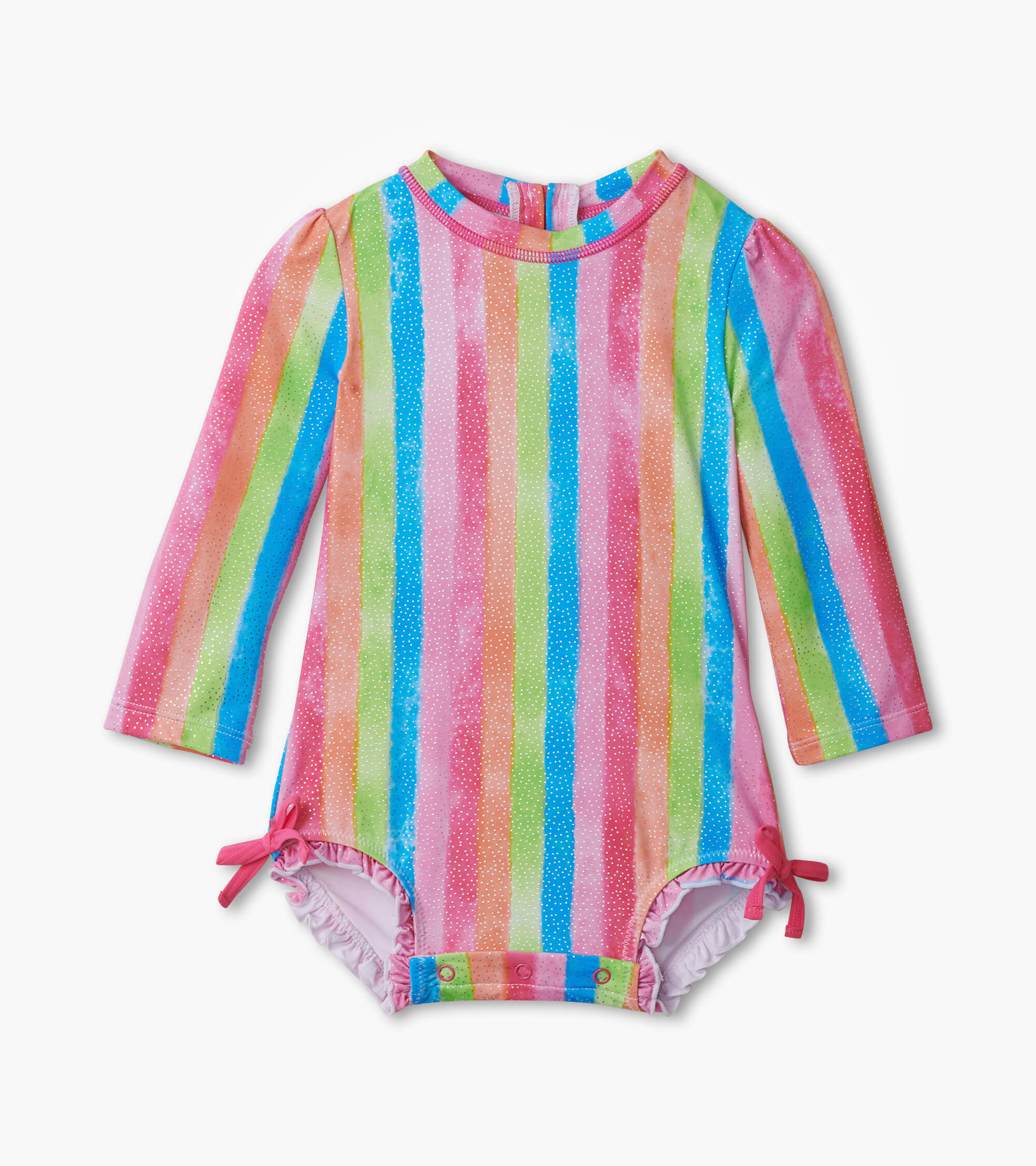Baby Girls Rainbow Stripes Rashguard Swimsuit | Hatley US Baby & Toddler