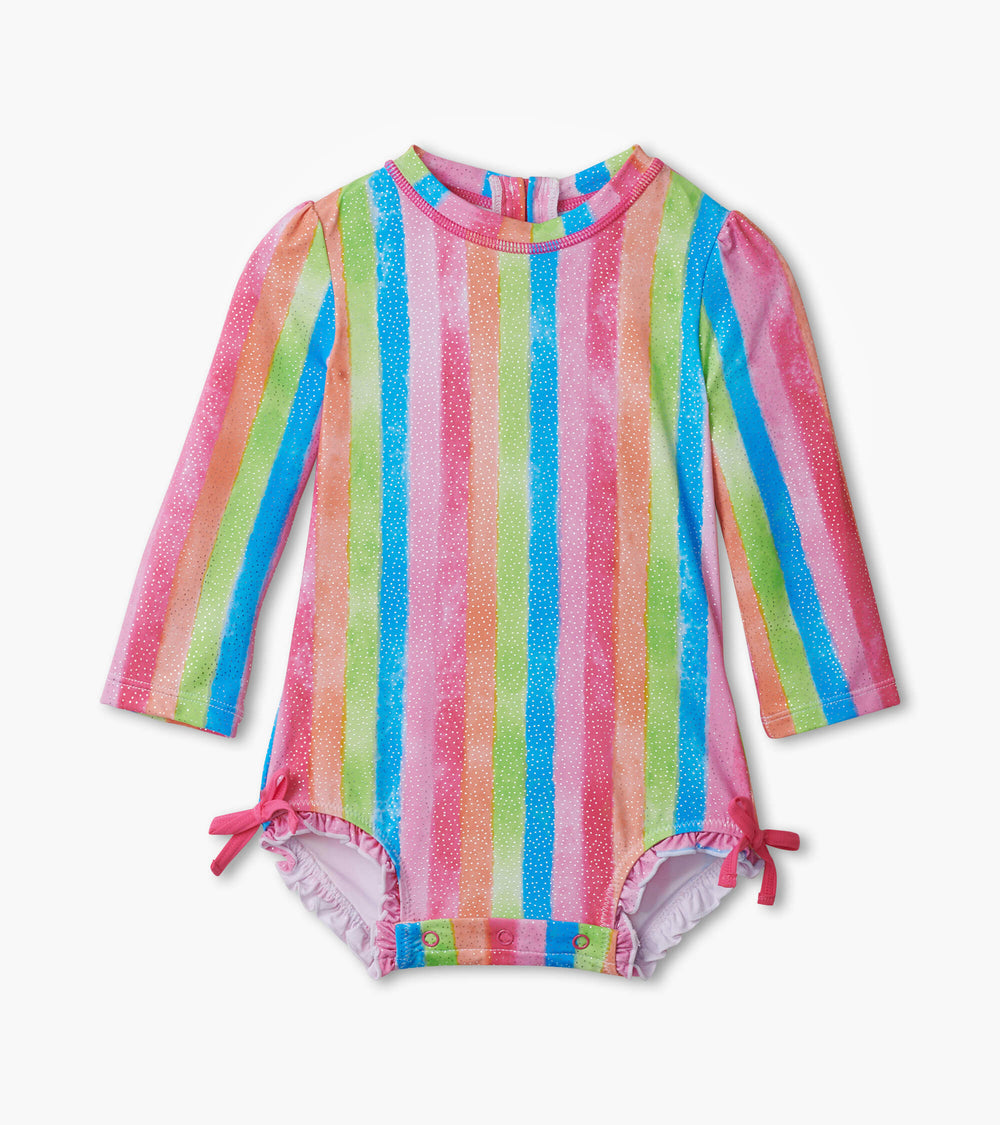Baby Girls Rainbow Stripes Rashguard Swimsuit | Hatley US Baby & Toddler