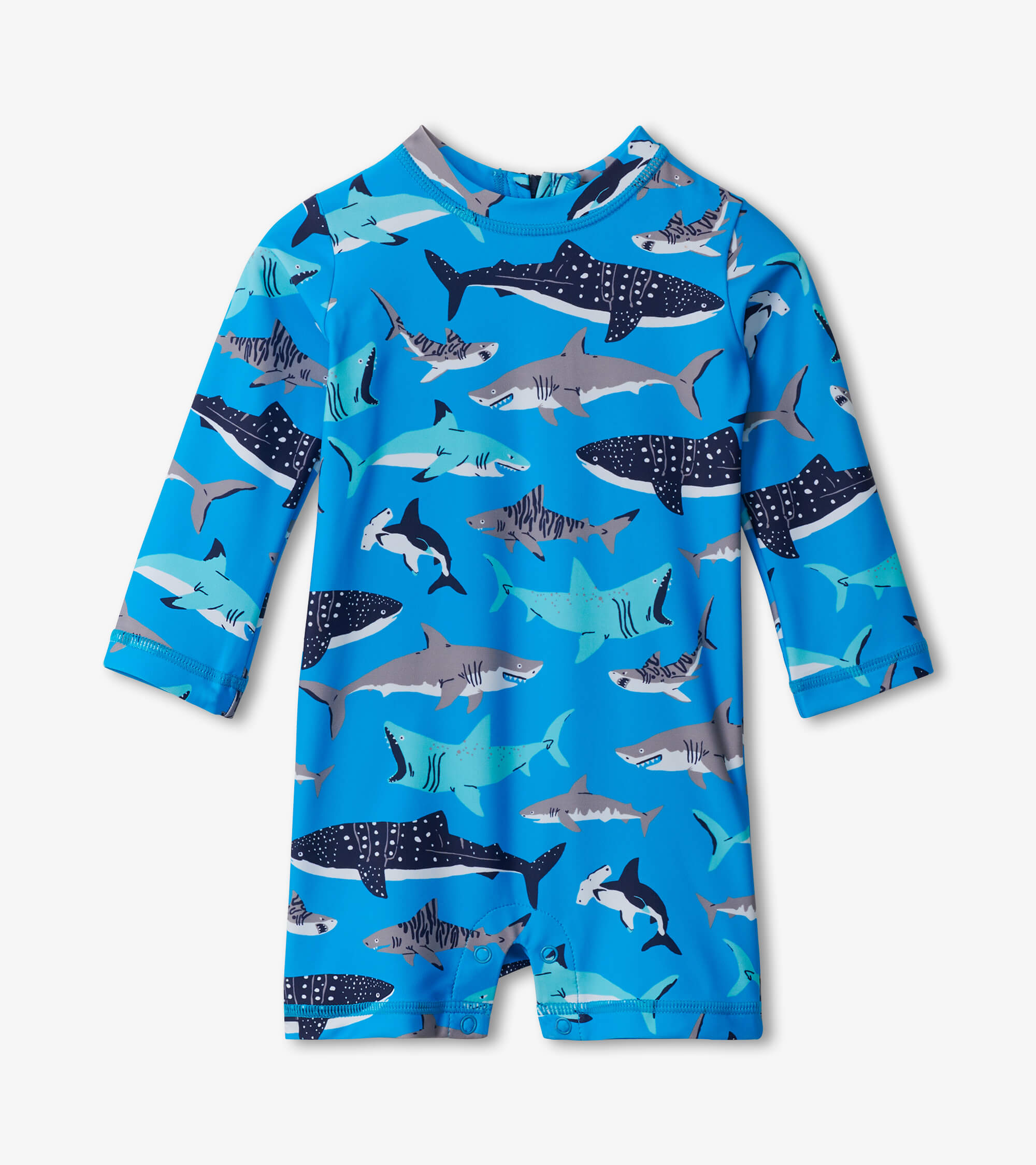 Baby Boys Shark School One-Piece Rashguard | Hatley Outlet Baby & Toddler