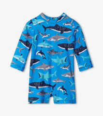 Baby Boys Shark School One-Piece Rashguard | Hatley Outlet Baby & Toddler