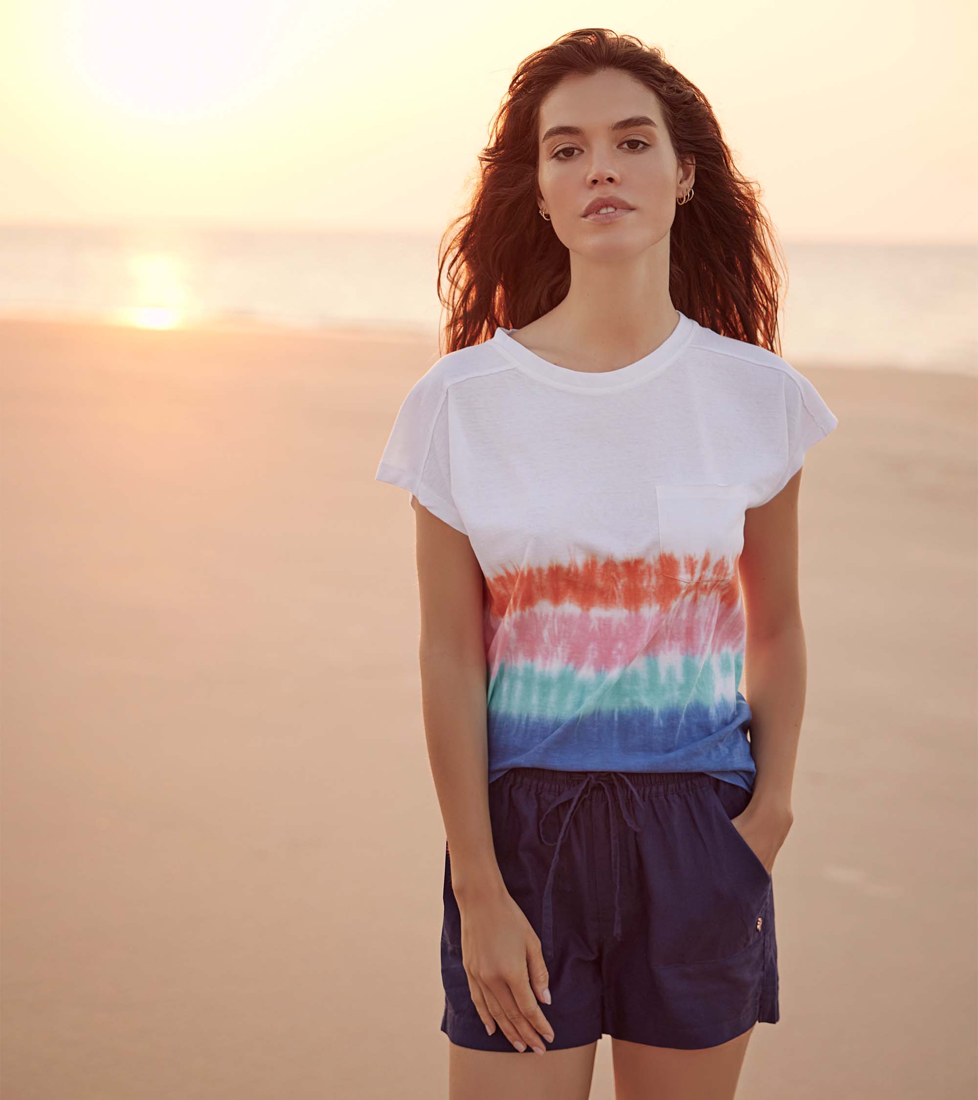 Slouchy Pocket Tee - Vintage Beach | Hatley