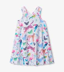 Watercolor Jungle Trapeze Dress | Hatley Onsale Girls