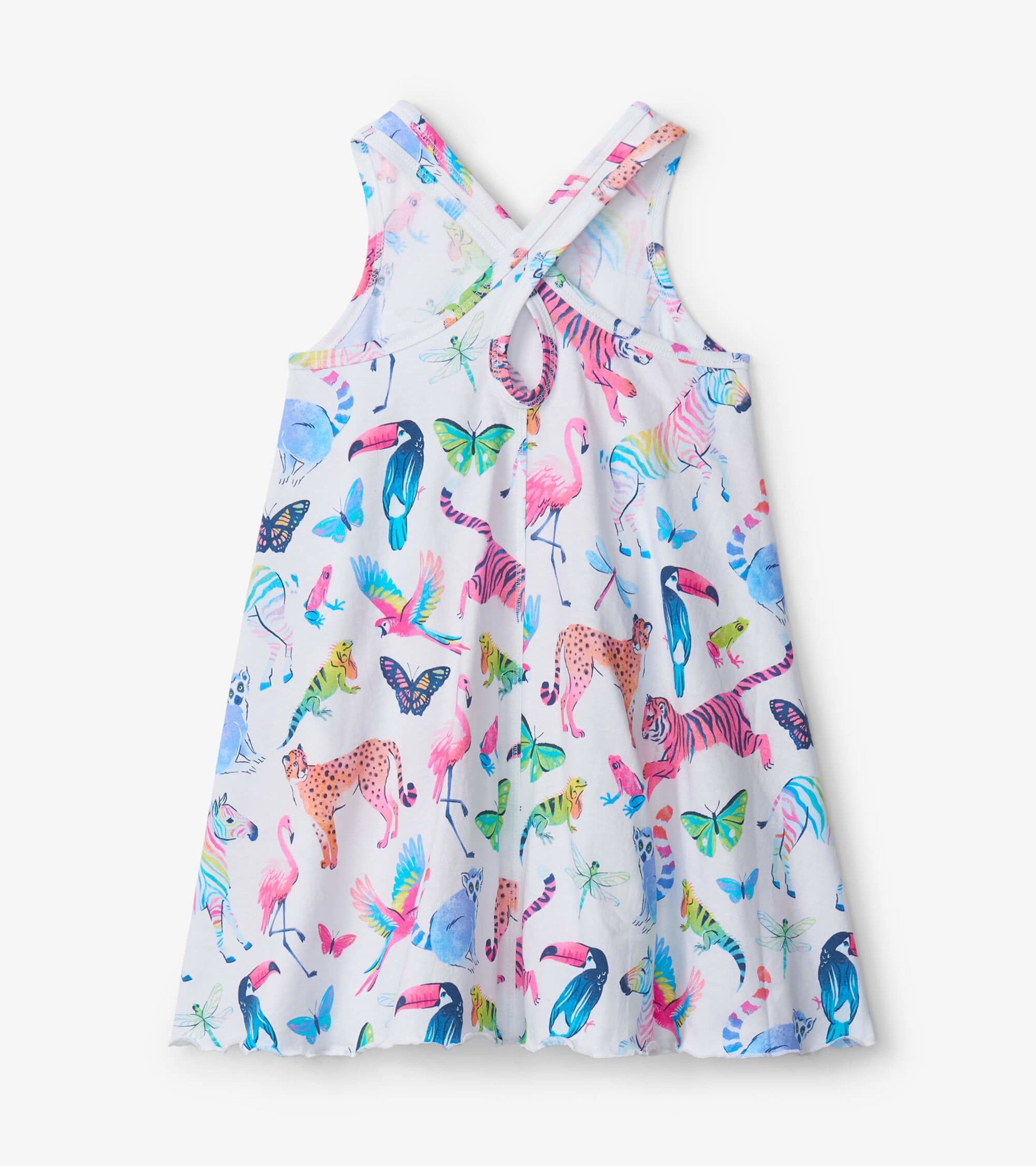Watercolor Jungle Trapeze Dress | Hatley Onsale Girls