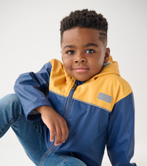 Kids Yellow & Navy Zip-Up Rain Jacket | Hatley US Boys|Girls