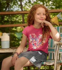 Girls Chiffon Heart Tie Front T-Shirt | Hatley