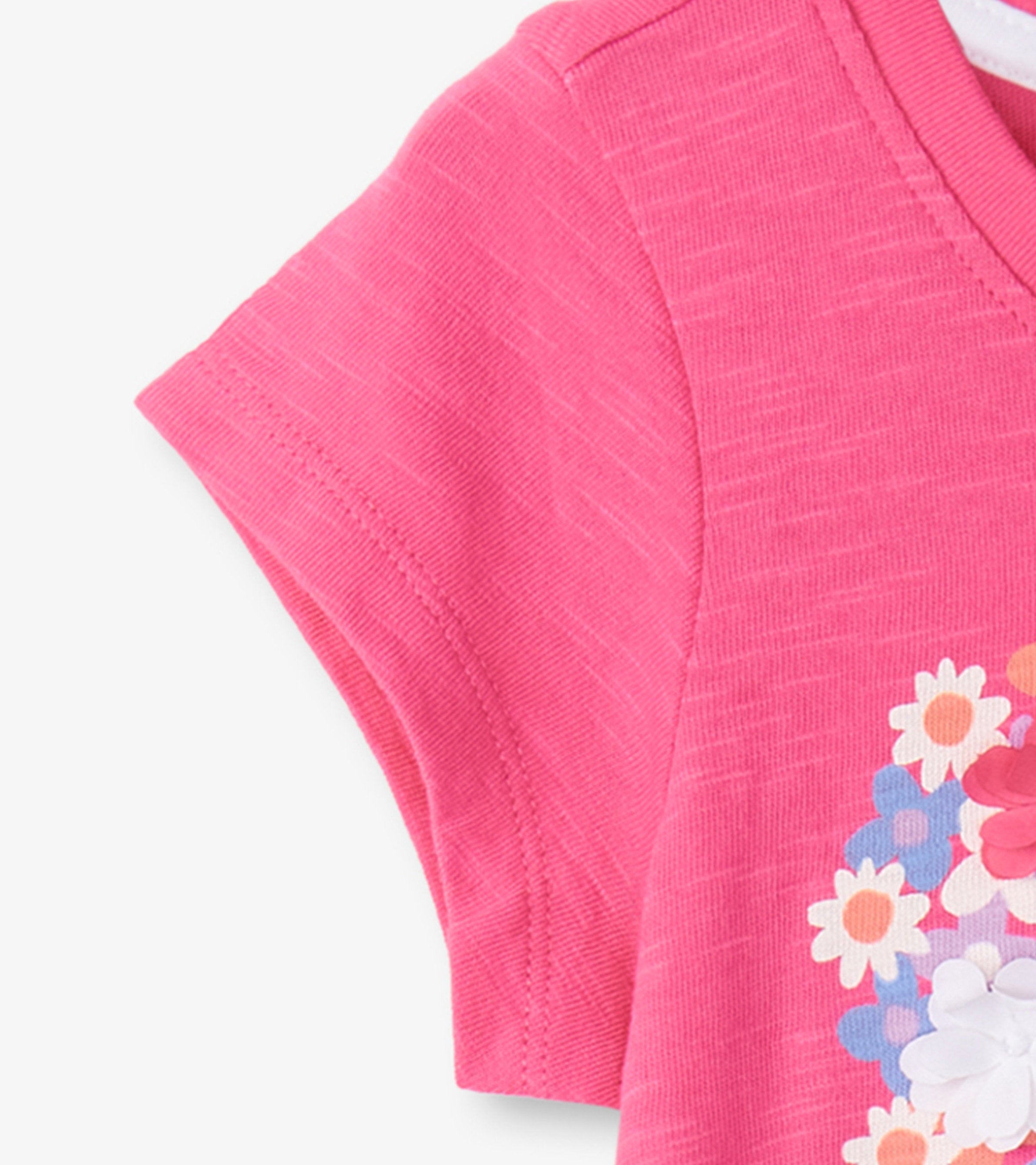 Girls Chiffon Heart Tie Front T-Shirt | Hatley