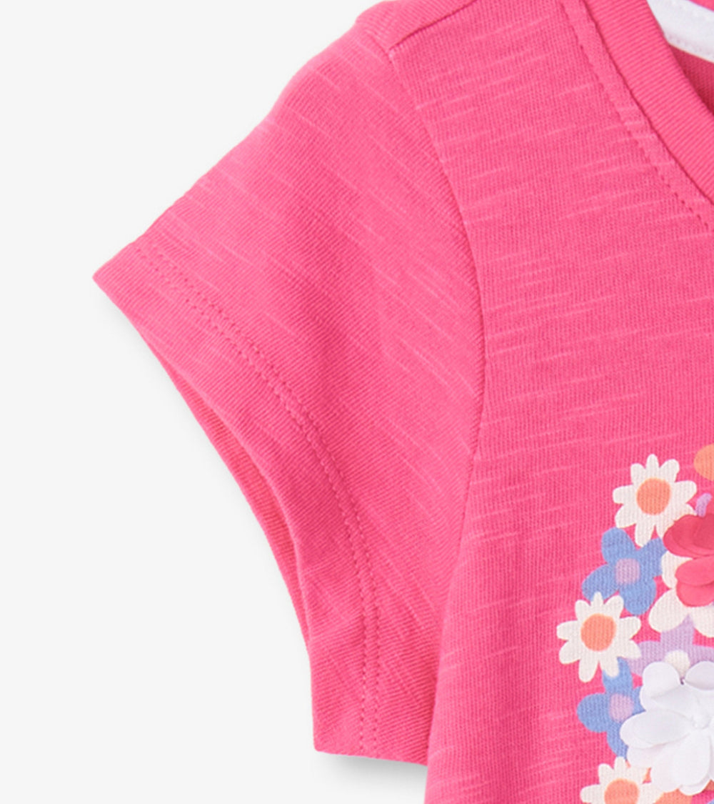 Girls Chiffon Heart Tie Front T-Shirt | Hatley