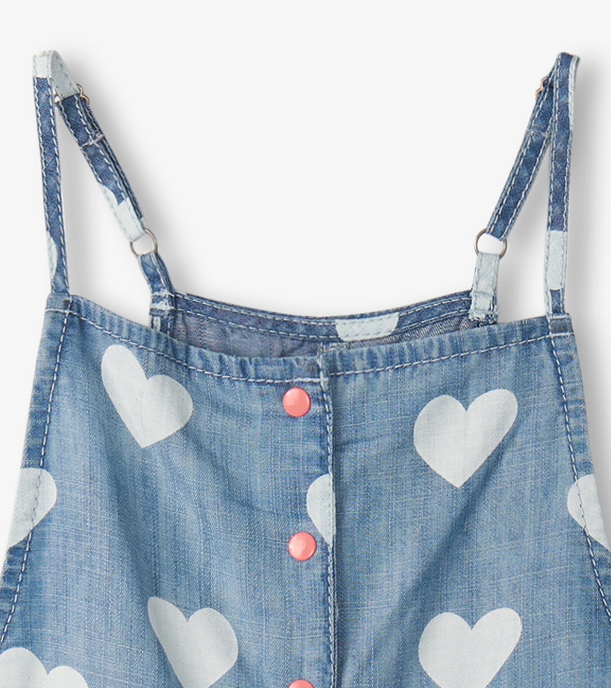 Girls Hearts Slouchy Overalls | Hatley