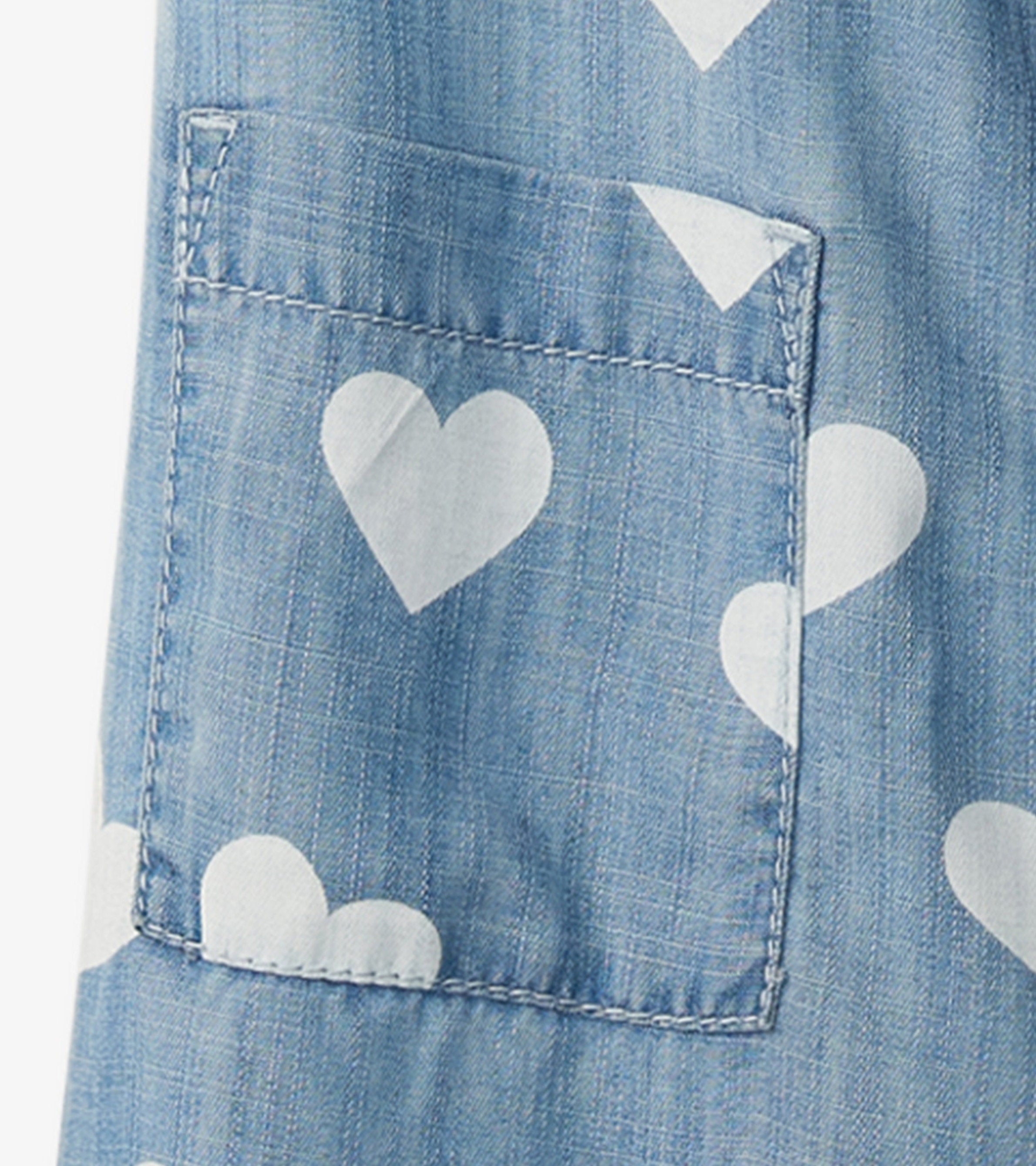 Girls Hearts Slouchy Overalls | Hatley