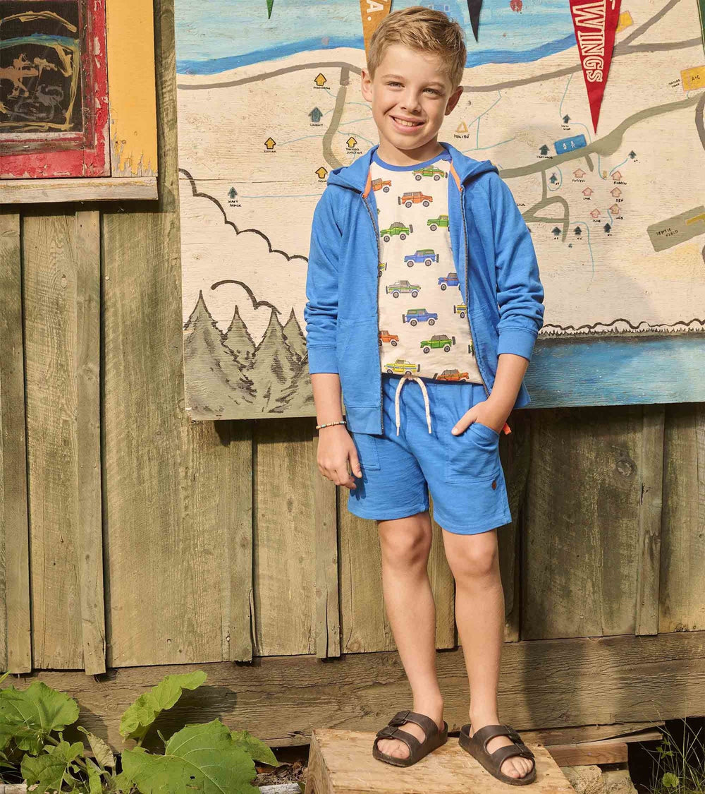 Boys Deep Blue Sky Relaxed Shorts | Hatley Onsale Boys