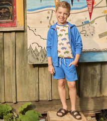 Boys Deep Blue Sky Zip-Up Hoodie | Hatley Boys