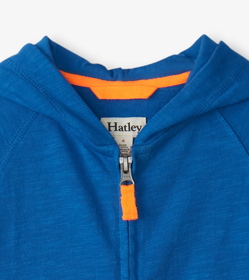 Boys Deep Blue Sky Zip-Up Hoodie | Hatley Boys