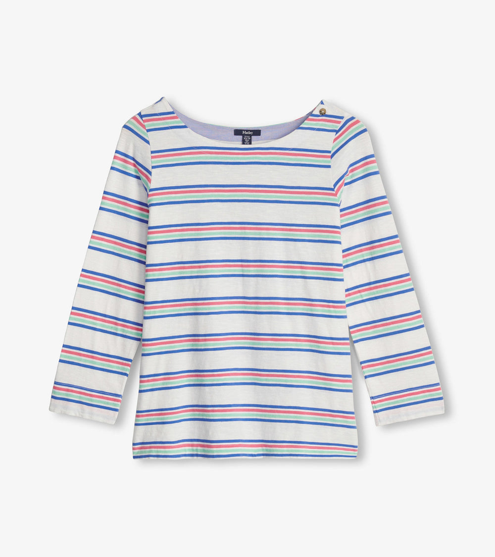 Button Breton - Seaside Stripes | Hatley US Women
