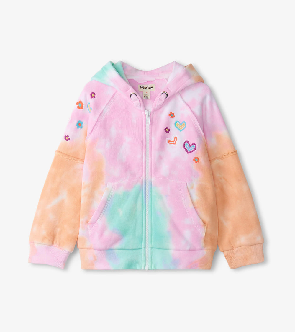 Girls Summer Waves Tie Dye Hoodie | Hatley Sale Girls
