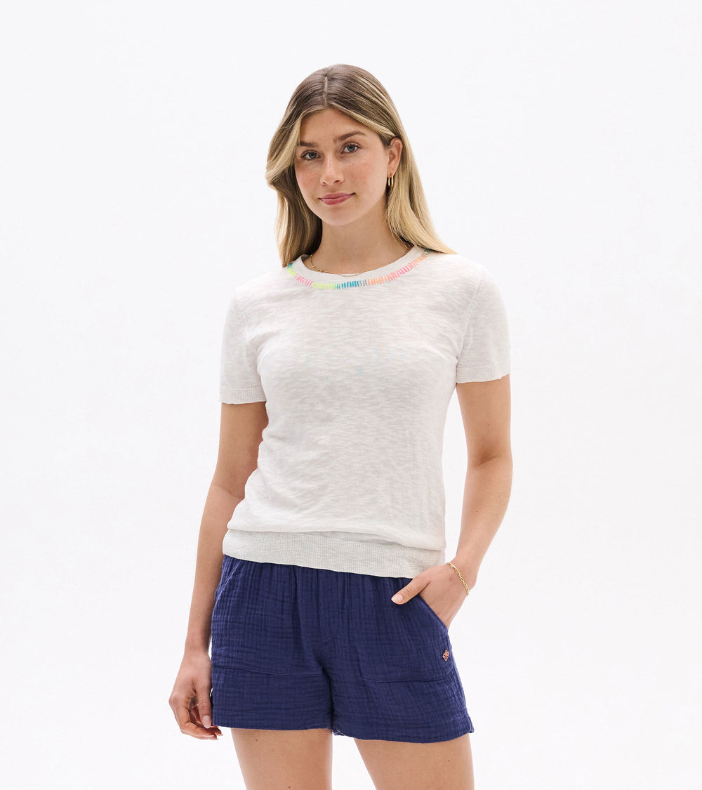 Simone Knit Tee - White | Hatley