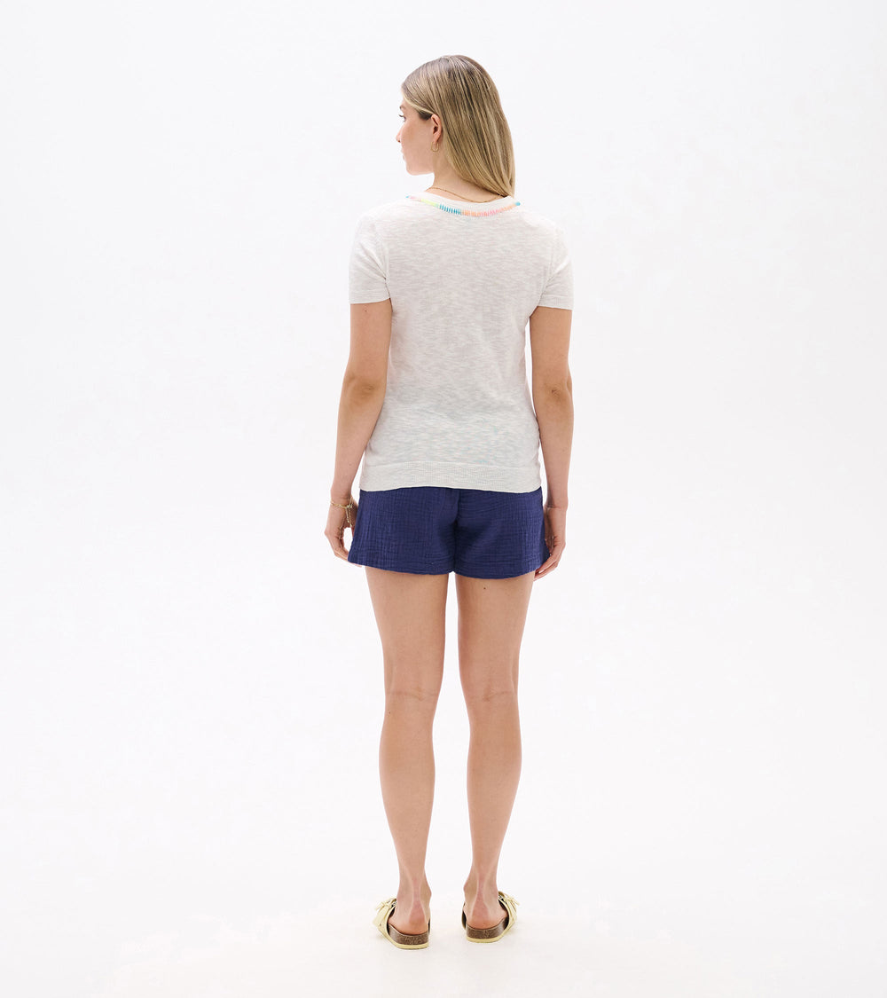 Simone Knit Tee - White | Hatley