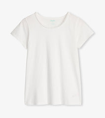Braided Neck Tee - White | Hatley Discount Women