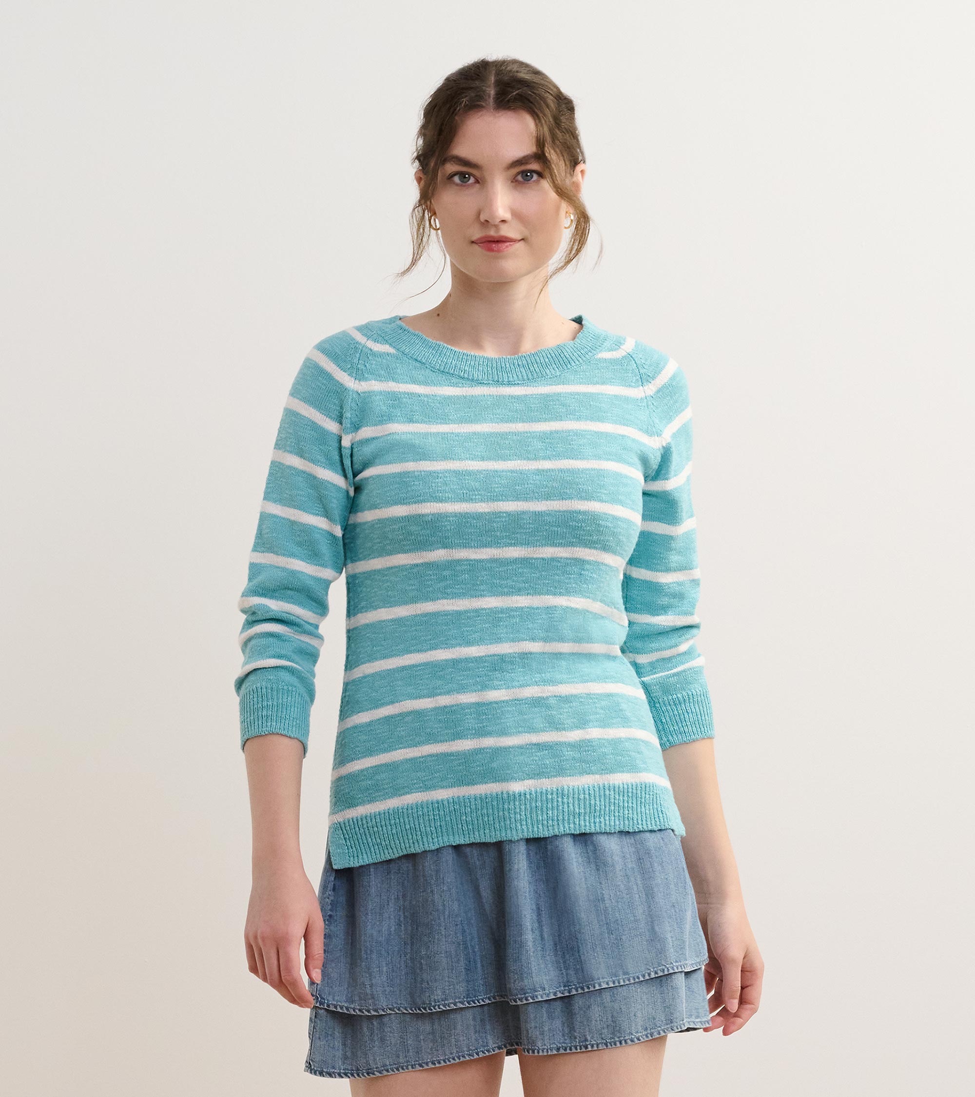 Mariner Sweater - Aruba Blue Stripes | Hatley For Women