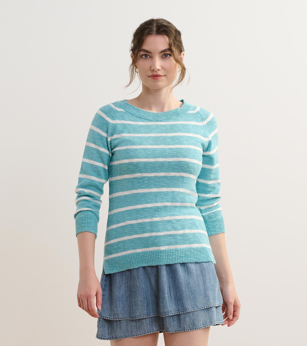 Mariner Sweater - Aruba Blue Stripes | Hatley For Women