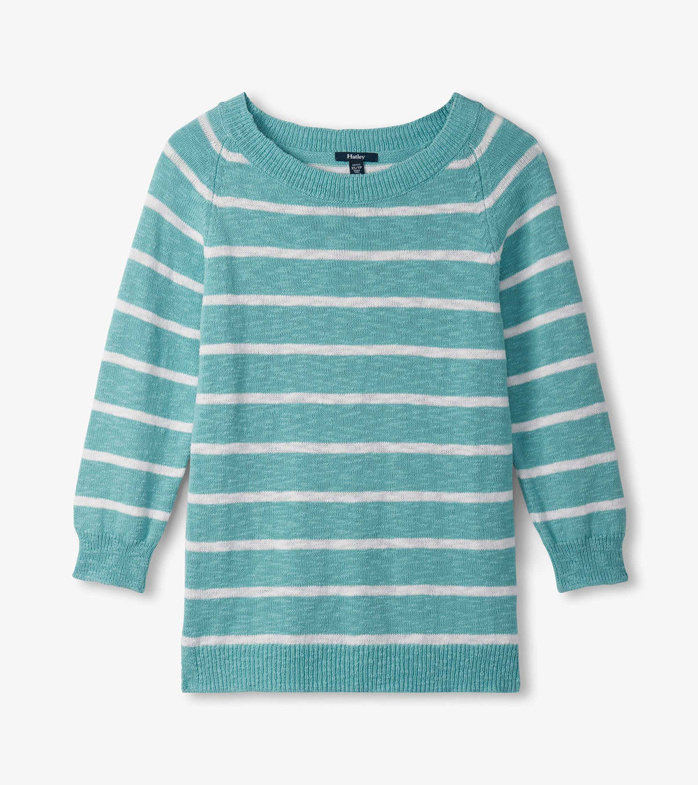 Mariner Sweater - Aruba Blue Stripes | Hatley For Women