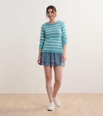 Mariner Sweater - Aruba Blue Stripes | Hatley For Women