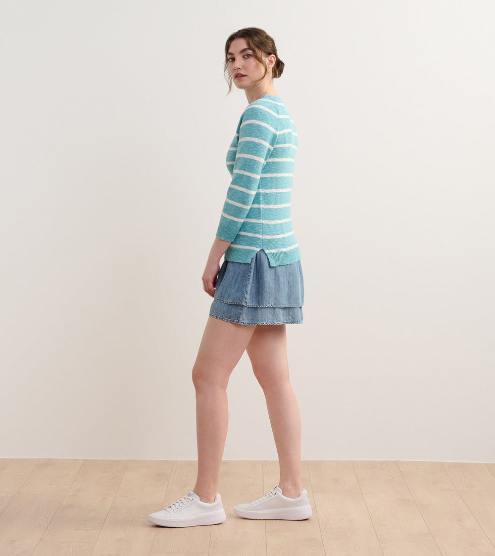 Mariner Sweater - Aruba Blue Stripes | Hatley For Women